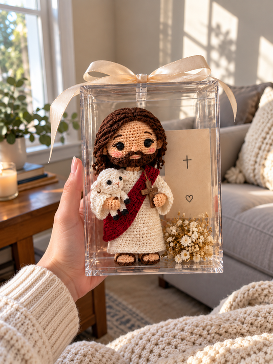 Personalized Jesus Crochet Keepsake
